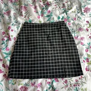 Black Plaid Hollister Mini Skirt